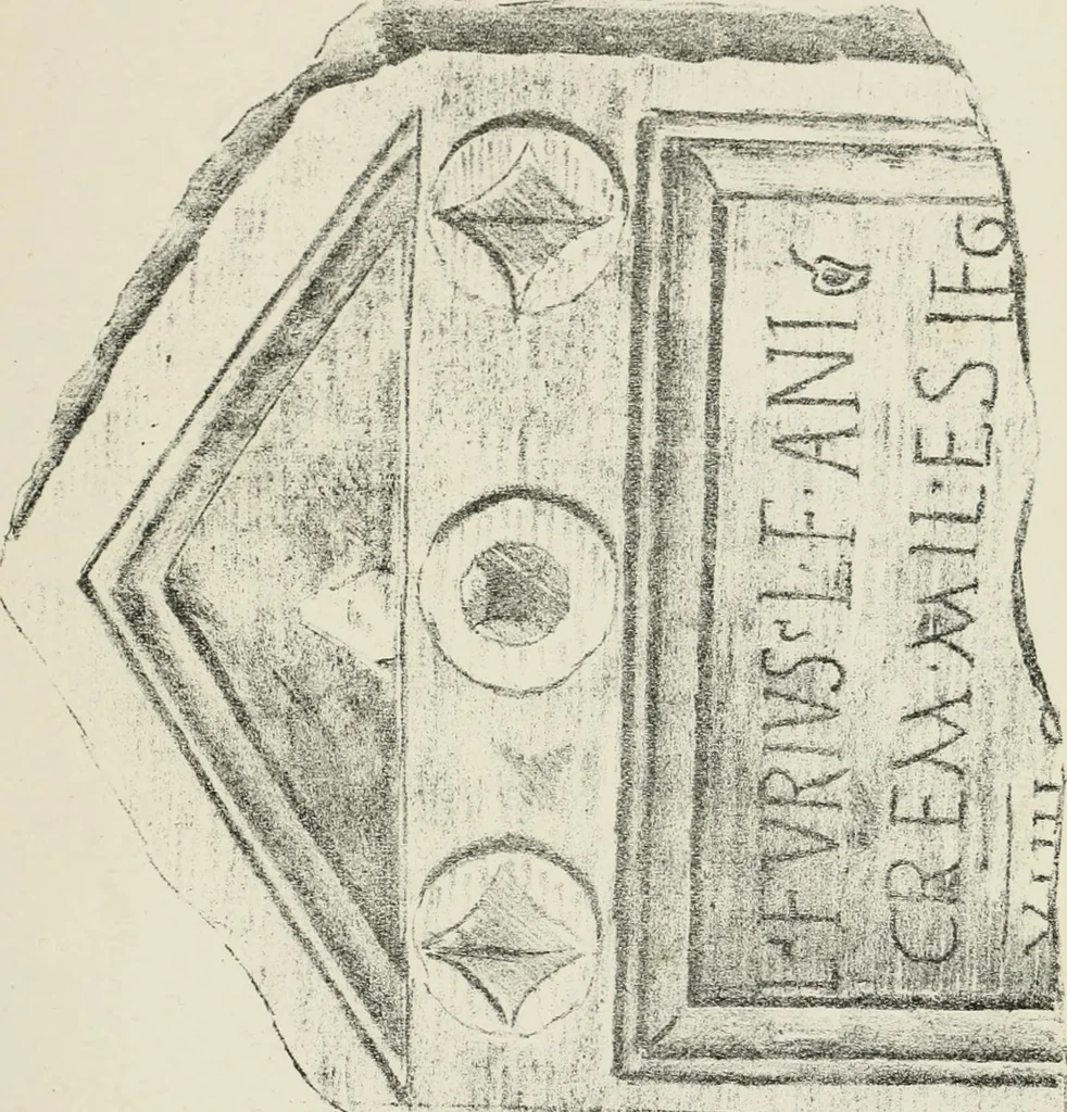 An illustration from Épigraphie romaine du Poitou [et] de la Saintonge, 1895, leaf 460
