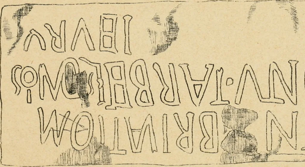 An illustration from Épigraphie romaine du Poitou [et] de la Saintonge, 1895, leaf 470