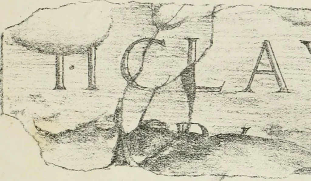 An illustration from Épigraphie romaine du Poitou [et] de la Saintonge, 1895, leaf 484
