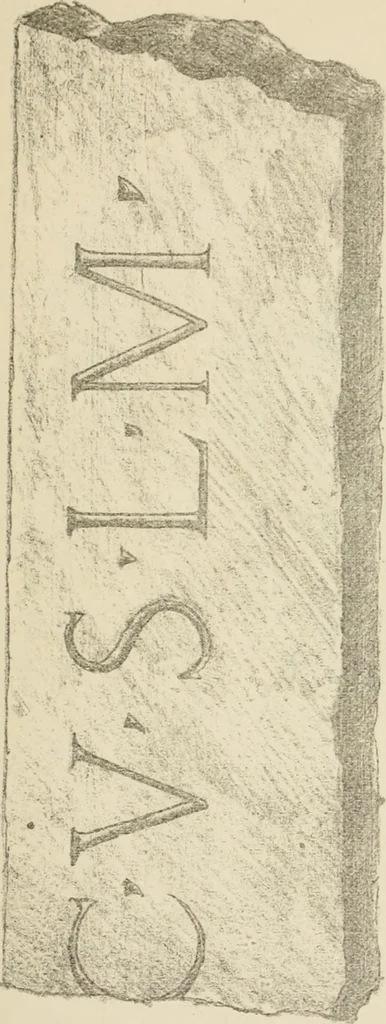 An illustration from Épigraphie romaine du Poitou [et] de la Saintonge, 1895, leaf 486