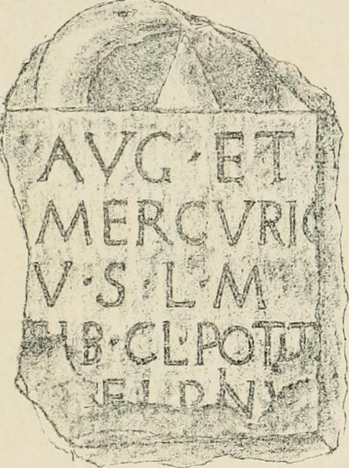 An illustration from Épigraphie romaine du Poitou [et] de la Saintonge, 1895, leaf 488