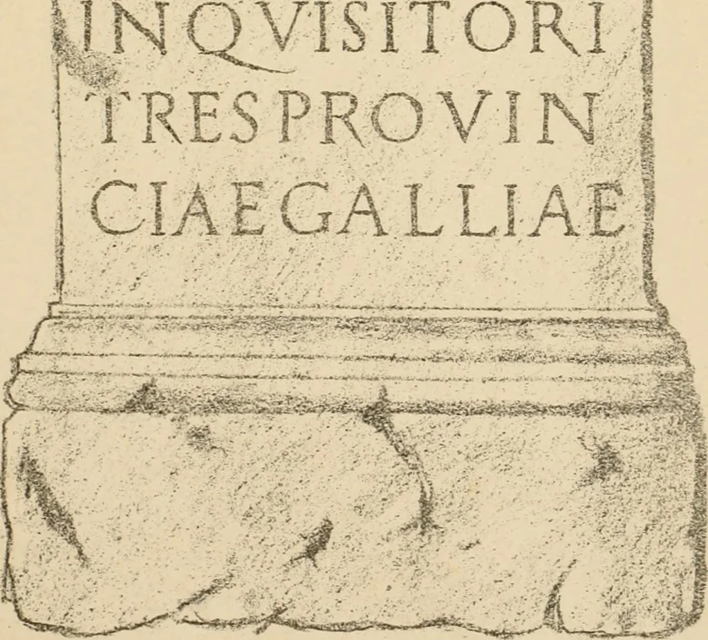An illustration from Épigraphie romaine du Poitou [et] de la Saintonge, 1895, leaf 506