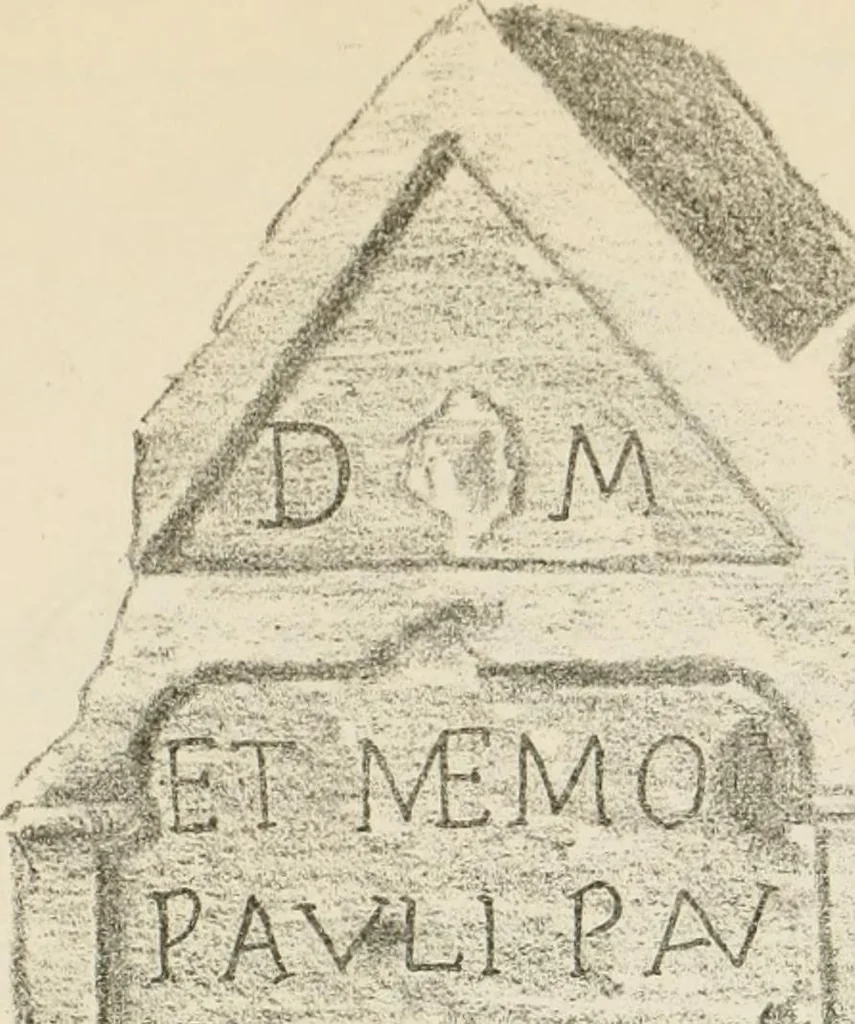 An illustration from Épigraphie romaine du Poitou [et] de la Saintonge, 1895, leaf 508