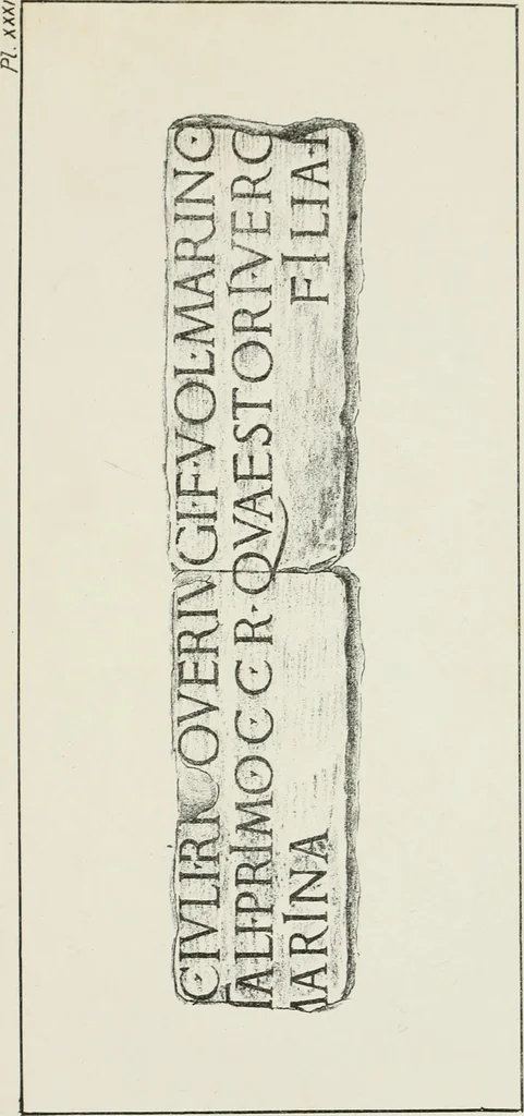 An illustration from Épigraphie romaine du Poitou [et] de la Saintonge, 1895, leaf 512