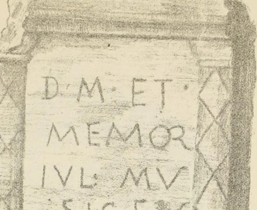 An illustration from Épigraphie romaine du Poitou [et] de la Saintonge, 1895, leaf 516