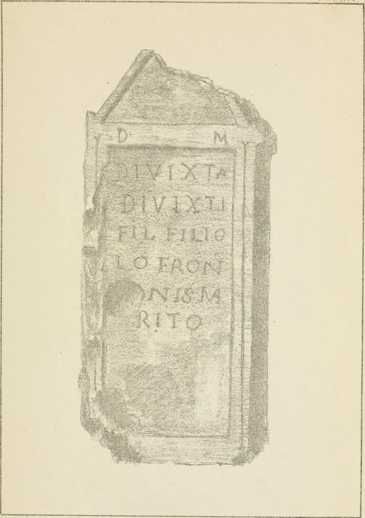 An illustration from Épigraphie romaine du Poitou [et] de la Saintonge, 1895, leaf 518