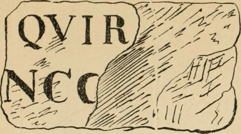 An illustration from Épigraphie romaine du Poitou [et] de la Saintonge, 1895, leaf 522