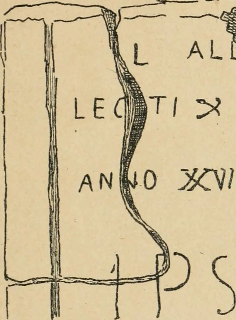 An illustration from Épigraphie romaine du Poitou [et] de la Saintonge, 1895, leaf 532