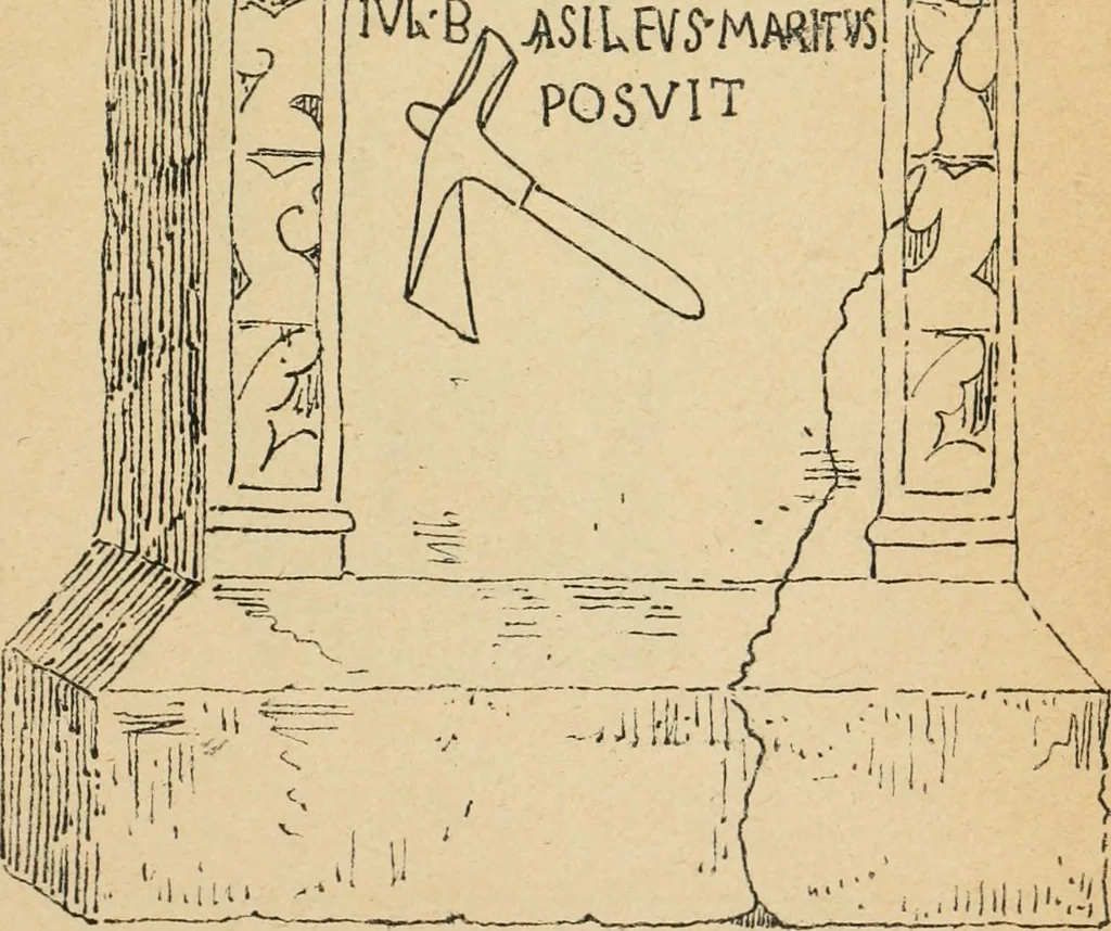 An illustration from Épigraphie romaine du Poitou [et] de la Saintonge, 1895, leaf 536