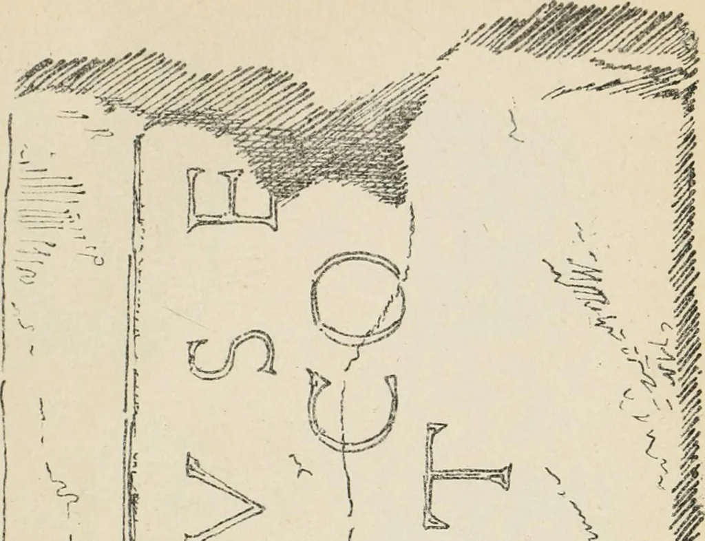 An illustration from Épigraphie romaine du Poitou [et] de la Saintonge, 1895, leaf 542