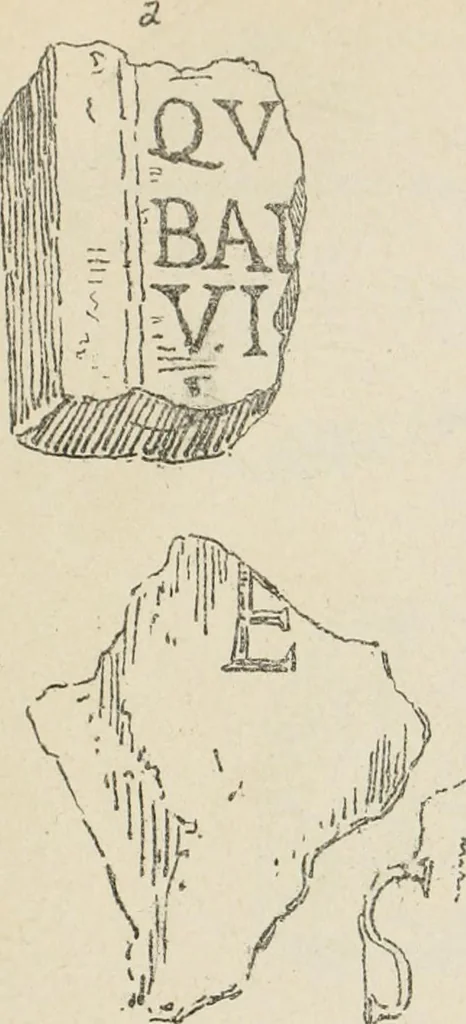 An illustration from Épigraphie romaine du Poitou [et] de la Saintonge, 1895, leaf 544