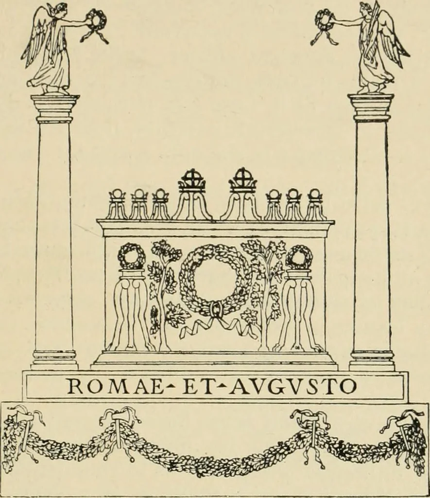 An illustration from Épigraphie romaine du Poitou [et] de la Saintonge, 1895, leaf 96
