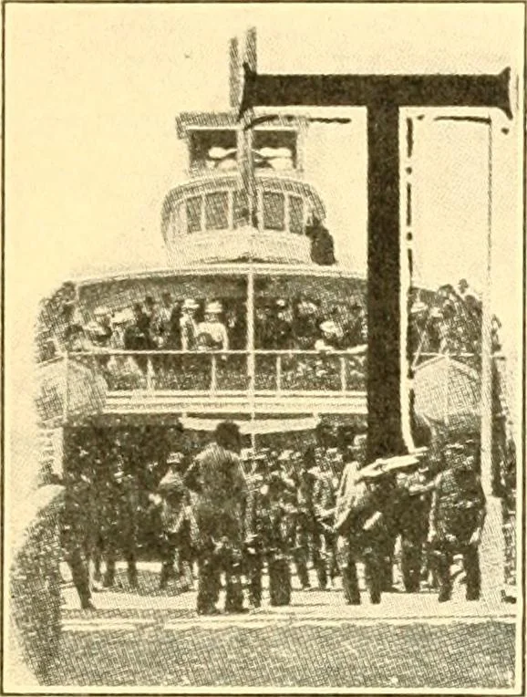 An illustration from Pilgrimage of Mary commandery no. 36, Knights templar of Pennsylvania to the Twenty-ninth triennial conclave of the Grand encampment U.S. at San Francisco, Cal, 1904, leaf 100