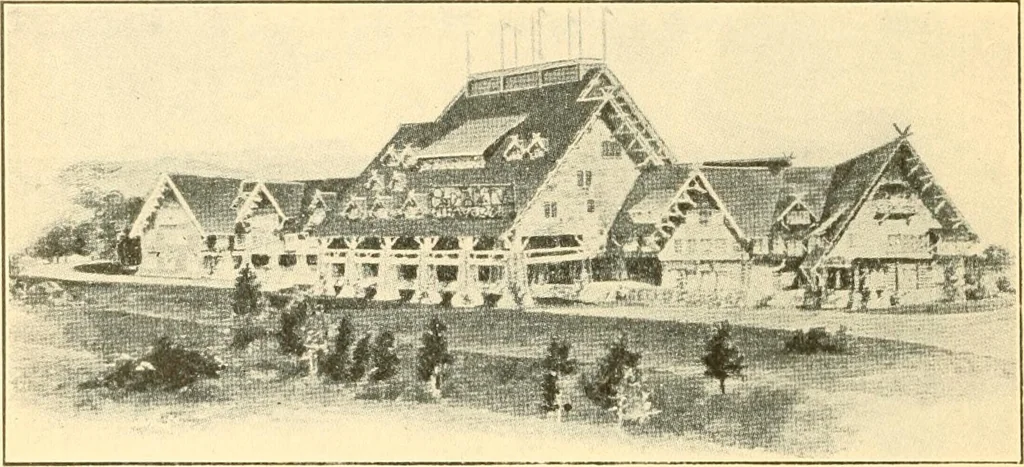An illustration from Pilgrimage of Mary commandery no. 36, Knights templar of Pennsylvania to the Twenty-ninth triennial conclave of the Grand encampment U.S. at San Francisco, Cal, 1904, leaf 47