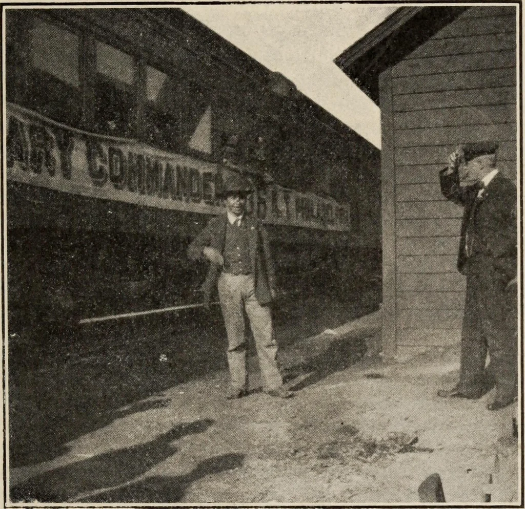 An illustration from Pilgrimage of Mary commandery no. 36, Knights templar of Pennsylvania to the Twenty-ninth triennial conclave of the Grand encampment U.S. at San Francisco, Cal, 1904, leaf 74