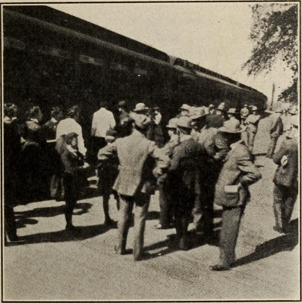 An illustration from Pilgrimage of Mary commandery no. 36, Knights templar of Pennsylvania to the Twenty-ninth triennial conclave of the Grand encampment U.S. at San Francisco, Cal, 1904, leaf 8