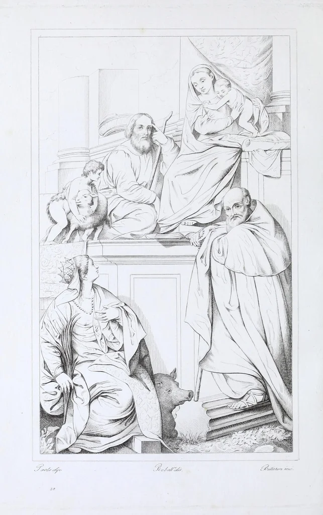 An illustration from Pinacoteca veneta, ossia, Raccolta dei migliori dipinti delle chiese di Venezia, 1858, leaf 320