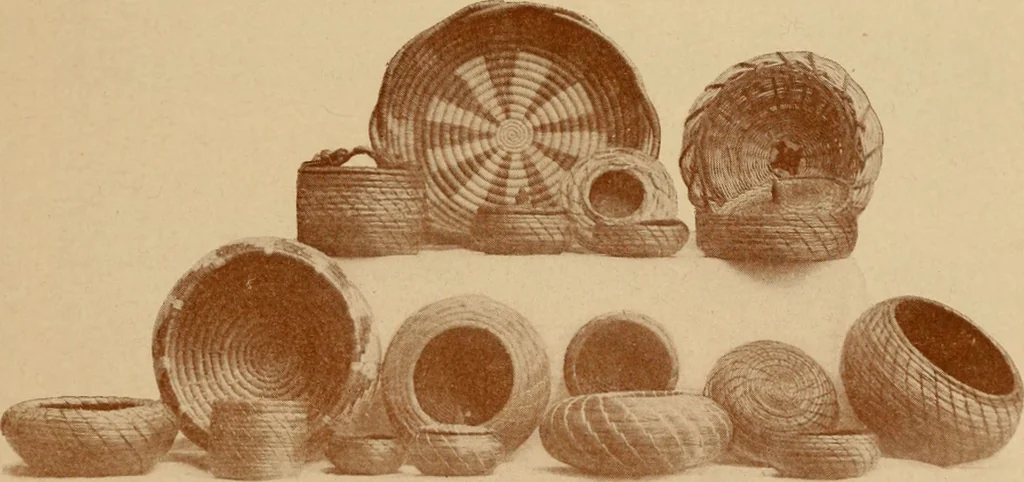 An illustration from The pine-needle basket book, 1911, leaf 28