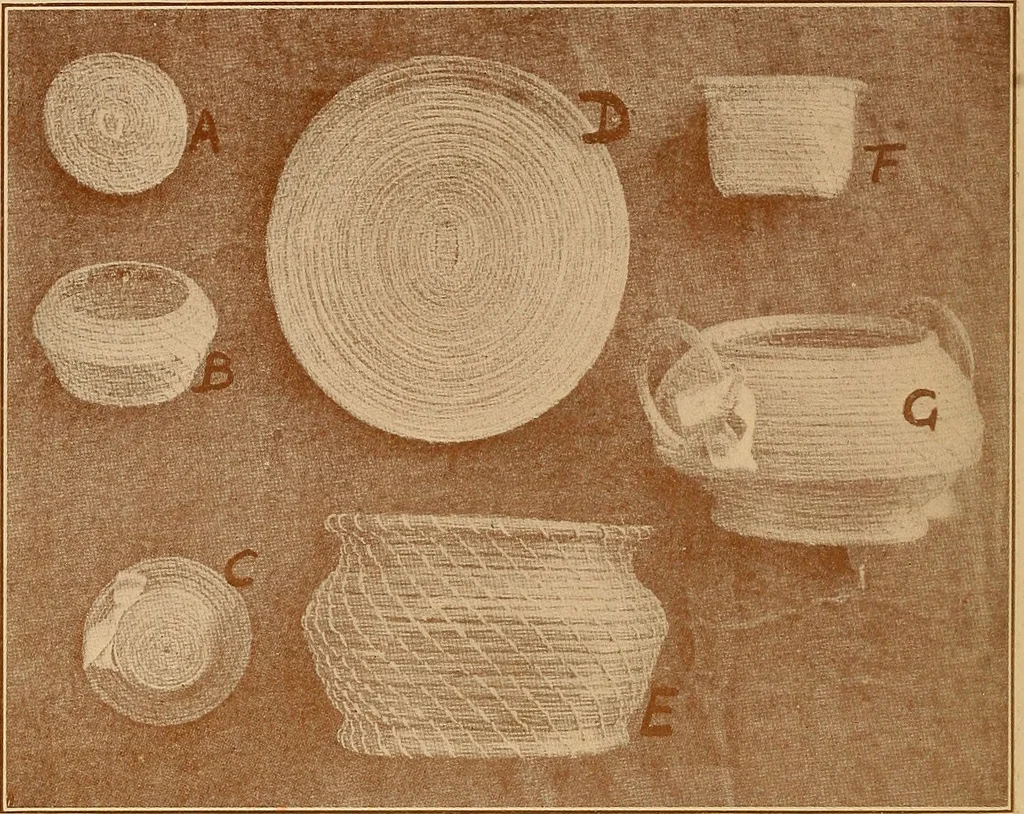 An illustration from The pine-needle basket book, 1911, leaf 31