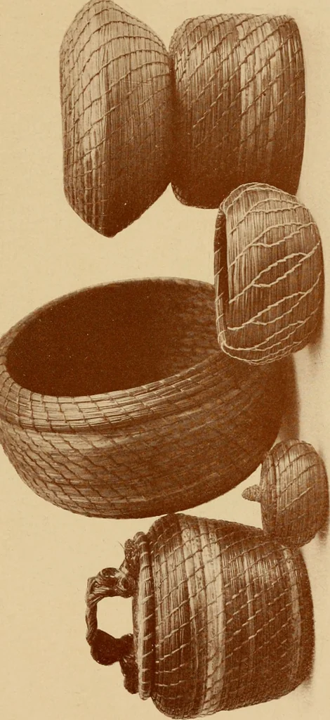 An illustration from The pine-needle basket book, 1911, leaf 42