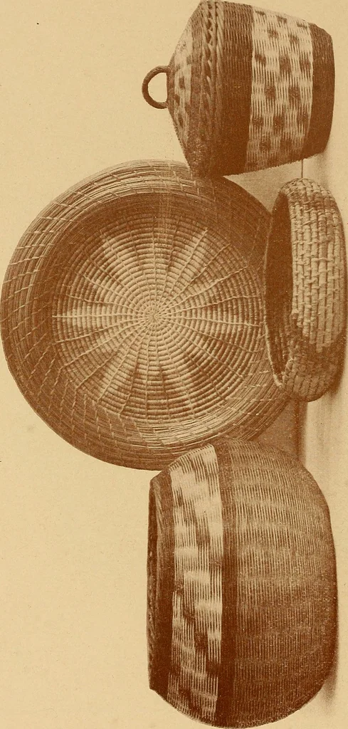 An illustration from The pine-needle basket book, 1911, leaf 45