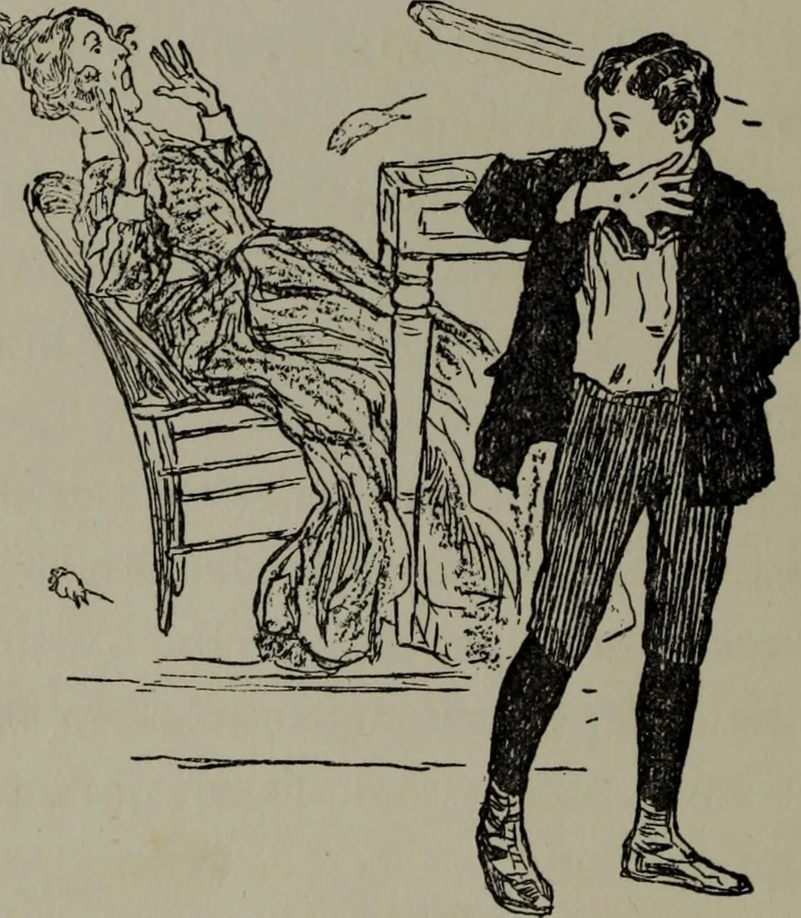 An illustration from Pinkey Perkins, just a boy, 1905, leaf 81