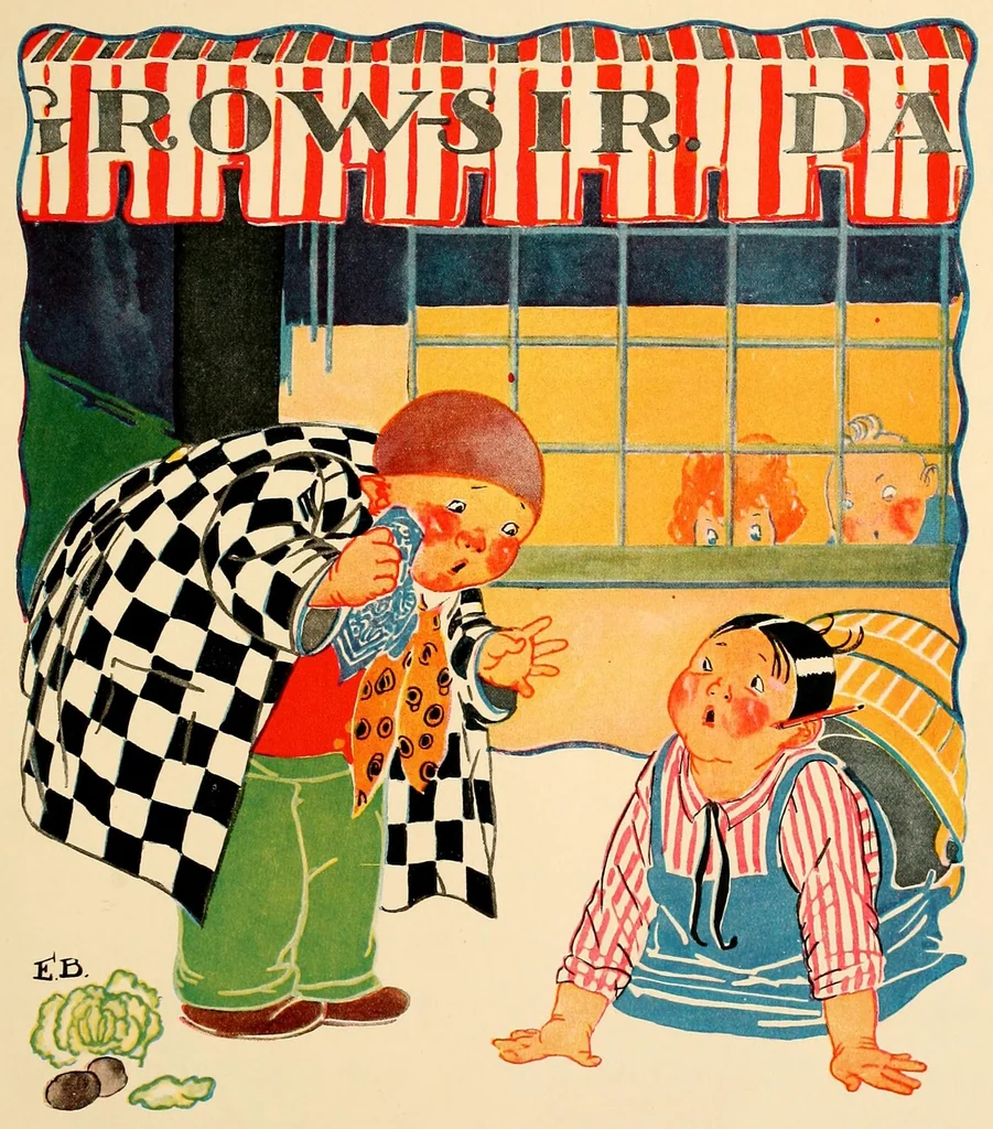An illustration from Pinky Pup and The empty elephant, 1928, leaf 55