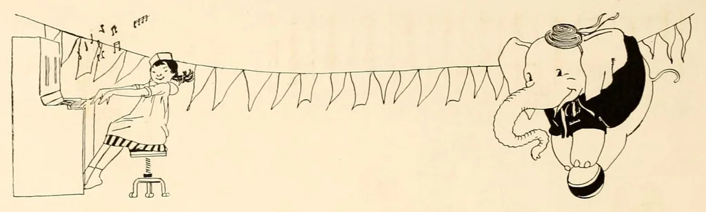 An illustration from Pinky Pup and The empty elephant, 1928, leaf 60