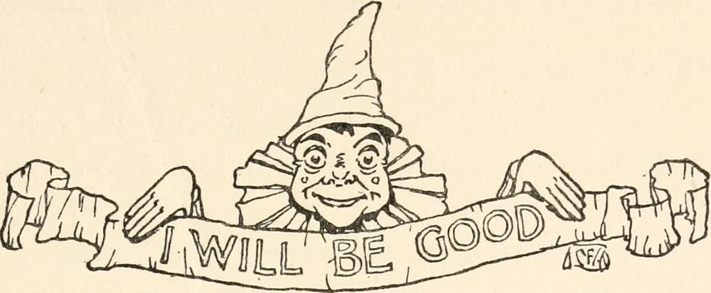 An illustration from Pinocchio : the tale of a puppet, 1911, leaf 186