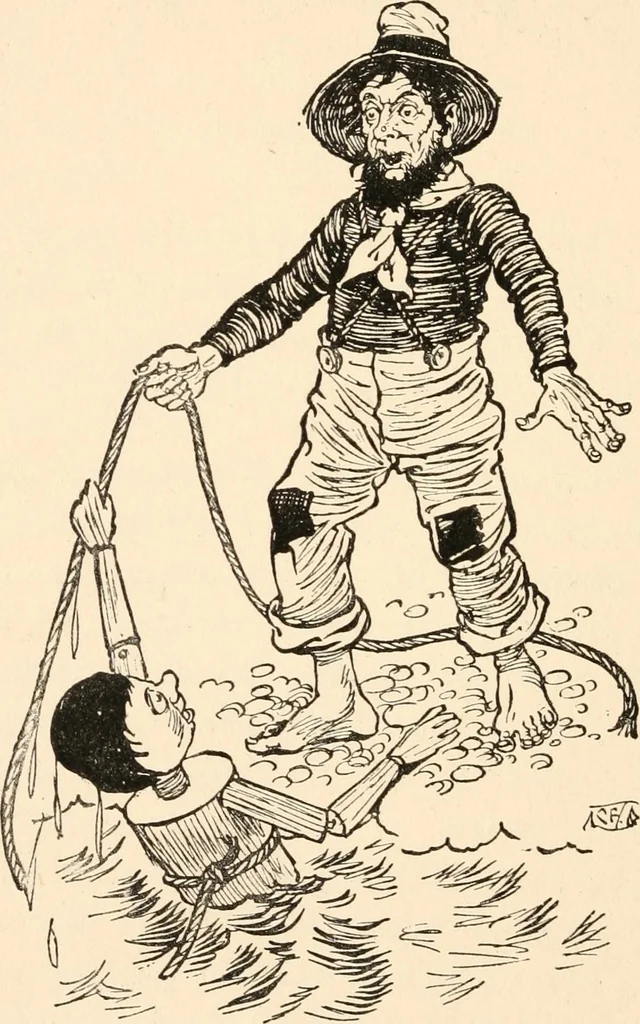 An illustration from Pinocchio : the tale of a puppet, 1911, leaf 277