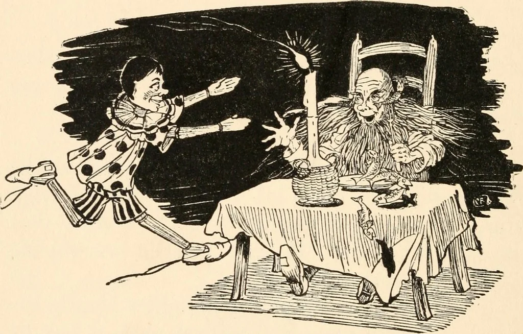 An illustration from Pinocchio : the tale of a puppet, 1911, leaf 291