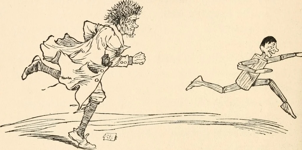 An illustration from Pinocchio : the tale of a puppet, 1911, leaf 39