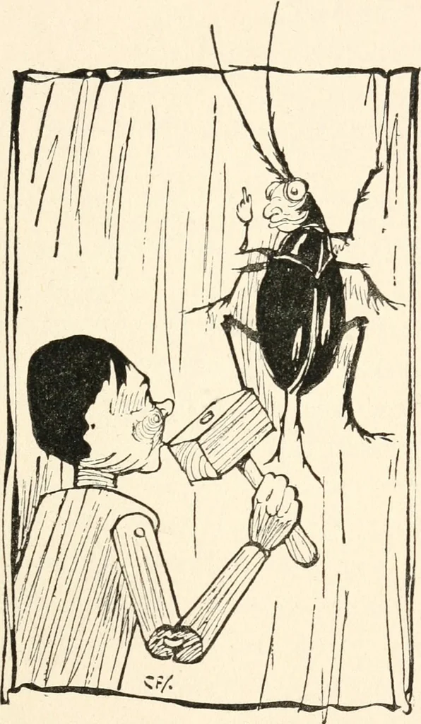 An illustration from Pinocchio : the tale of a puppet, 1911, leaf 44