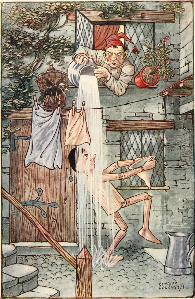 An illustration from Pinocchio : the tale of a puppet, 1911, leaf 53