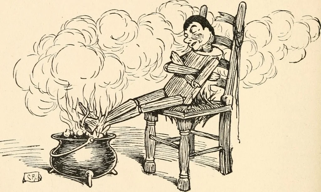 An illustration from Pinocchio : the tale of a puppet, 1911, leaf 55