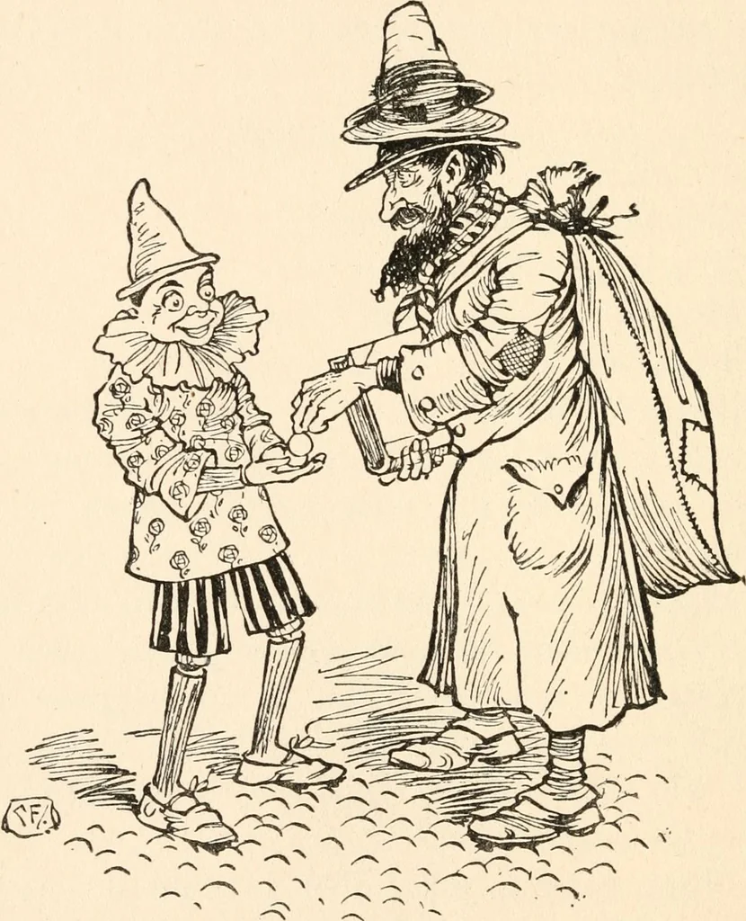 An illustration from Pinocchio : the tale of a puppet, 1911, leaf 73
