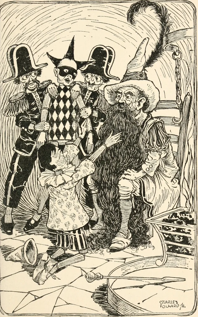 An illustration from Pinocchio : the tale of a puppet, 1911, leaf 86