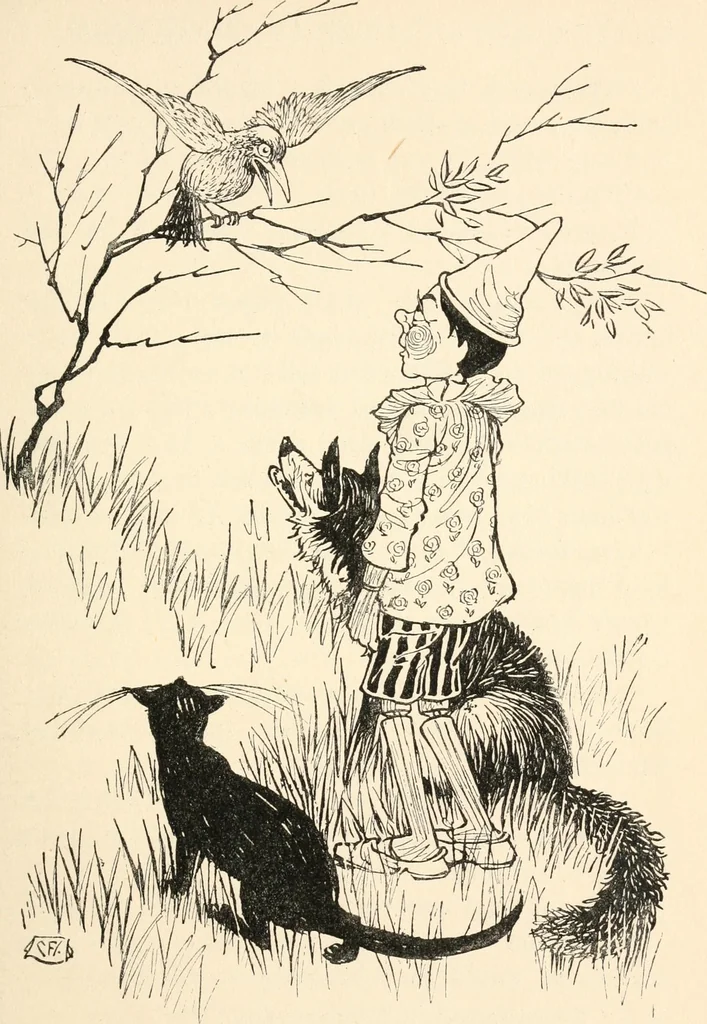 An illustration from Pinocchio : the tale of a puppet, 1911, leaf 92