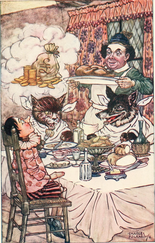 An illustration from Pinocchio : the tale of a puppet, 1911, leaf 96