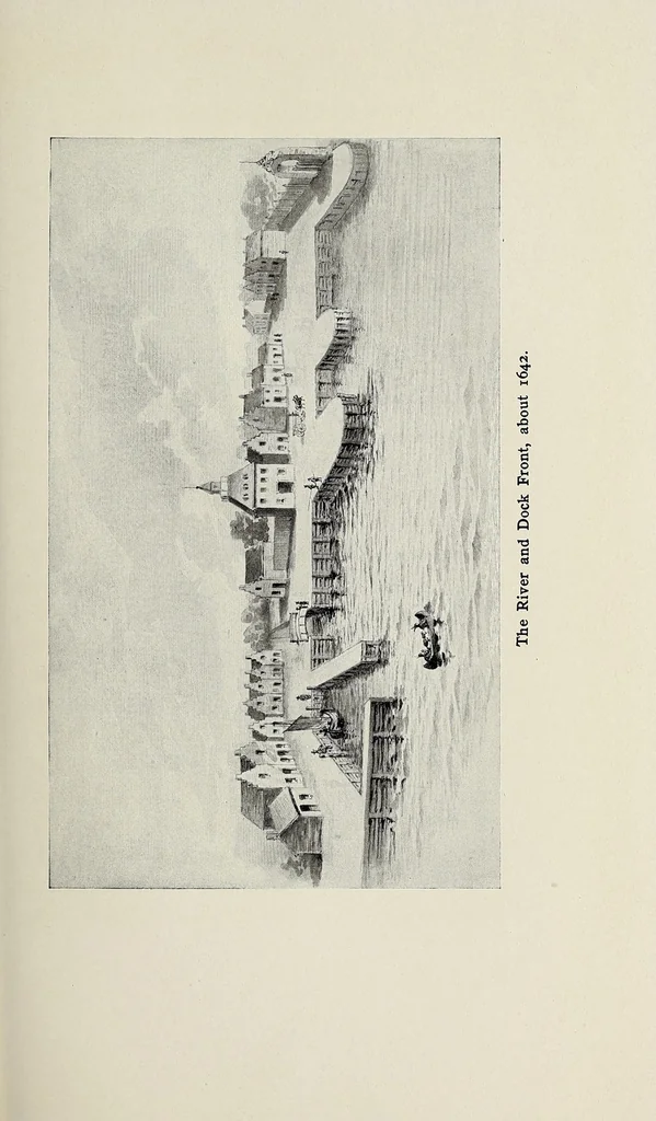 An illustration from The pioneer mothers of America; a record of the more notable women of the early days of the country, and particularly of the colonial and revolutionary periods, by Harry Clinton Green and Mary Wolcott Green .., 1912, leaf 199
