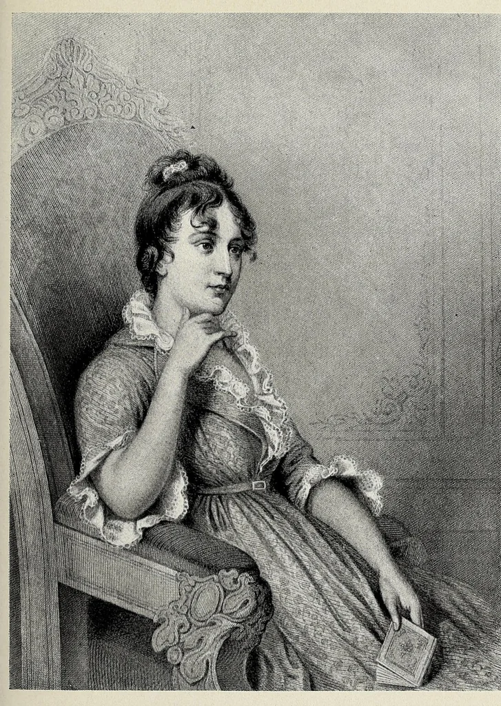An illustration from The pioneer mothers of America; a record of the more notable women of the early days of the country, and particularly of the colonial and revolutionary periods, by Harry Clinton Green and Mary Wolcott Green .., 1912, leaf 105