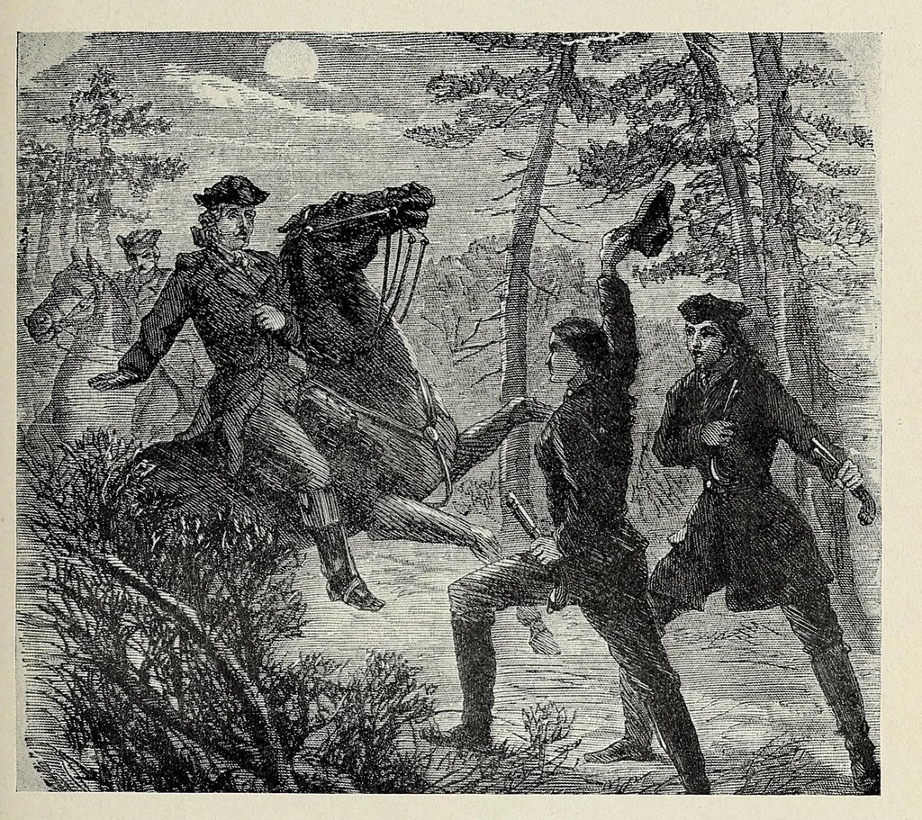 An illustration from The pioneer mothers of America; a record of the more notable women of the early days of the country, and particularly of the colonial and revolutionary periods, by Harry Clinton Green and Mary Wolcott Green .., 1912, leaf 385