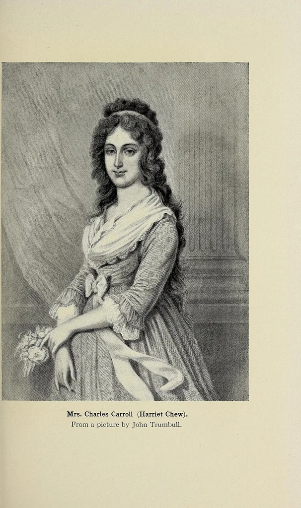 An illustration from The pioneer mothers of America; a record of the more notable women of the early days of the country, and particularly of the colonial and revolutionary periods, by Harry Clinton Green and Mary Wolcott Green .., 1912, leaf 251