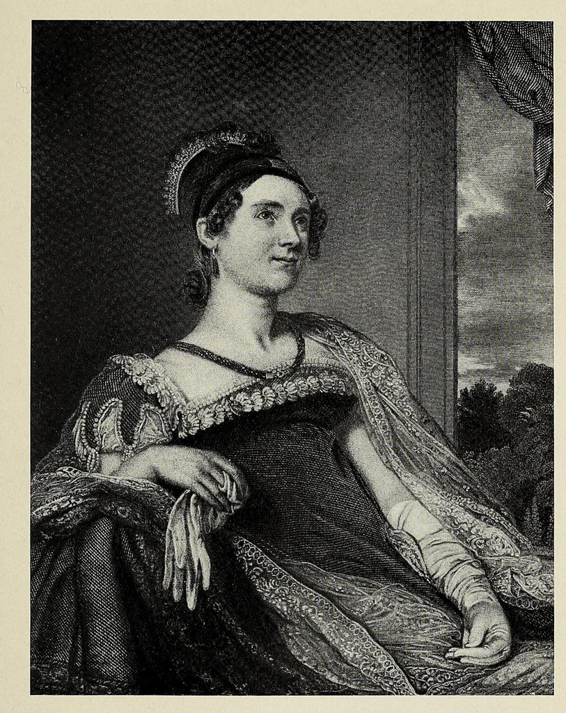 An illustration from The pioneer mothers of America; a record of the more notable women of the early days of the country, and particularly of the colonial and revolutionary periods, by Harry Clinton Green and Mary Wolcott Green .., 1912, leaf 521