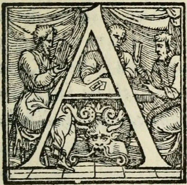 An illustration from Piovana comedia, overo noella del Tasco di Ruzante, 1552, leaf 14