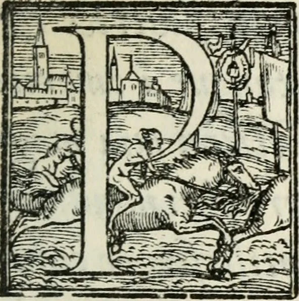 An illustration from Piovana comedia, overo noella del Tasco di Ruzante, 1552, leaf 6