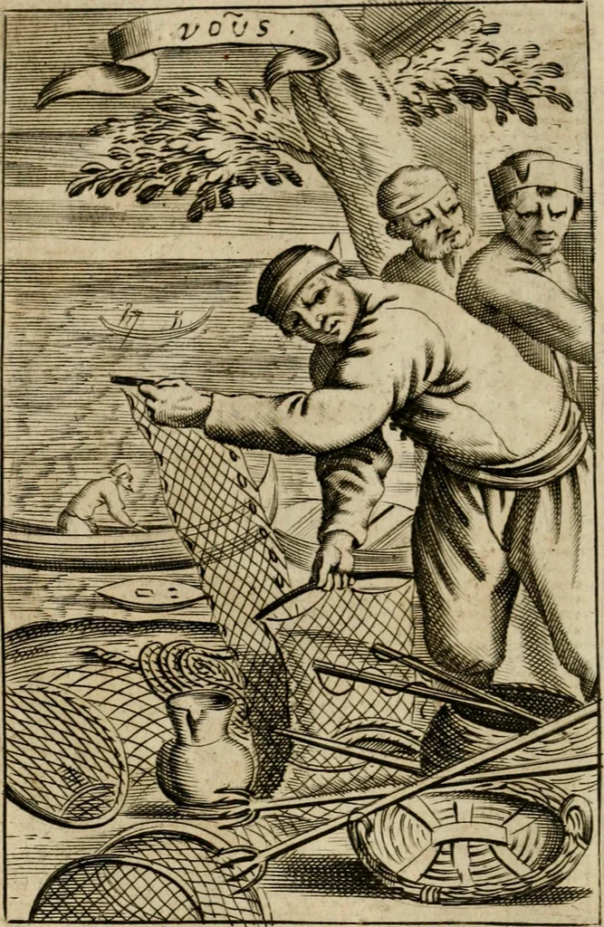 An illustration from Piscatio philosophica : Excellentiae Ill[ustrissi]me ac Reuerendissime D.D. Georgii Cornelii, Ecclesie Patauine Episcopi dicata, 1662, leaf 11