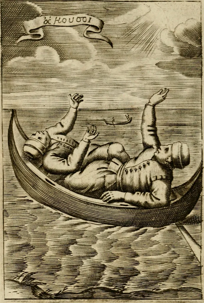 An illustration from Piscatio philosophica : Excellentiae Ill[ustrissi]me ac Reuerendissime D.D. Georgii Cornelii, Ecclesie Patauine Episcopi dicata, 1662, leaf 17