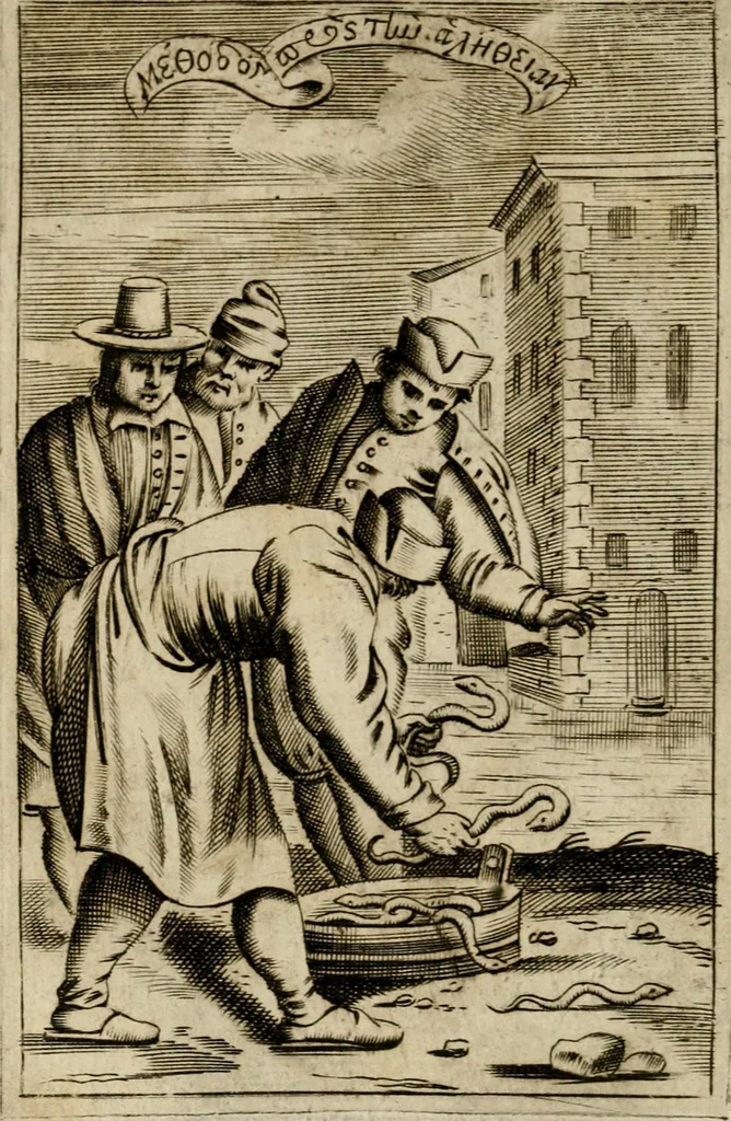 An illustration from Piscatio philosophica : Excellentiae Ill[ustrissi]me ac Reuerendissime D.D. Georgii Cornelii, Ecclesie Patauine Episcopi dicata, 1662, leaf 33