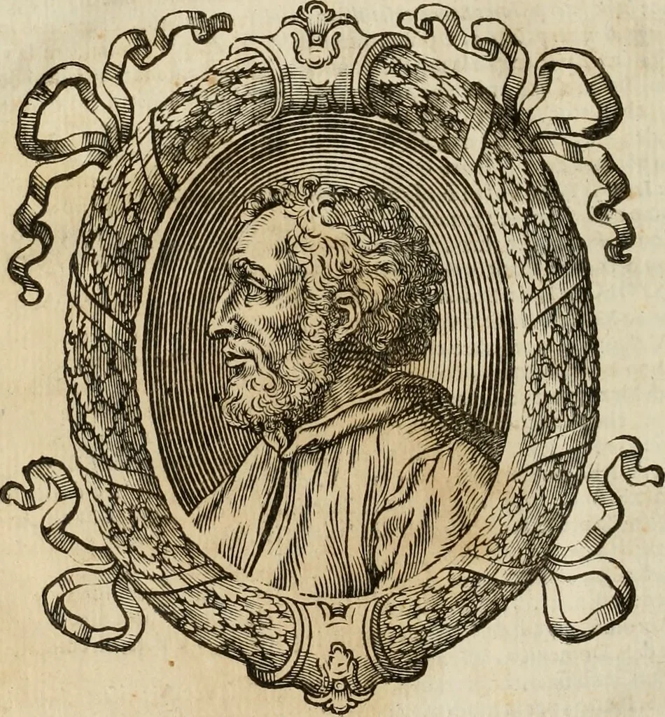 An illustration from Felsina pittrice : vite de pittori bolognesi, 1678, leaf 45